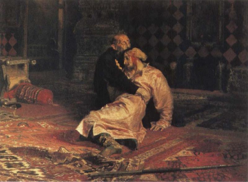Ilya Repin Ivan the Terrible and his son ivan on 15 November 1581 1885 Germany oil painting art